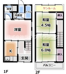 大和田駅 徒歩8分 1-2階の物件間取画像